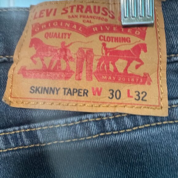 LEVIS SKINNY TAPER JEANS SIZE 28 X31 EUC { 30X 32} - Picture 2 of 7